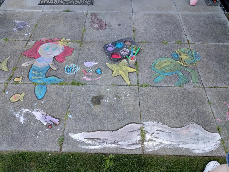 DIY sidewalk chalk paint