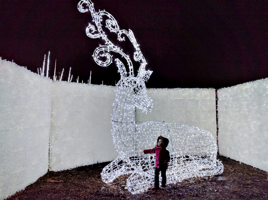 Enchant Christmas in Vancouver, reindeer statue