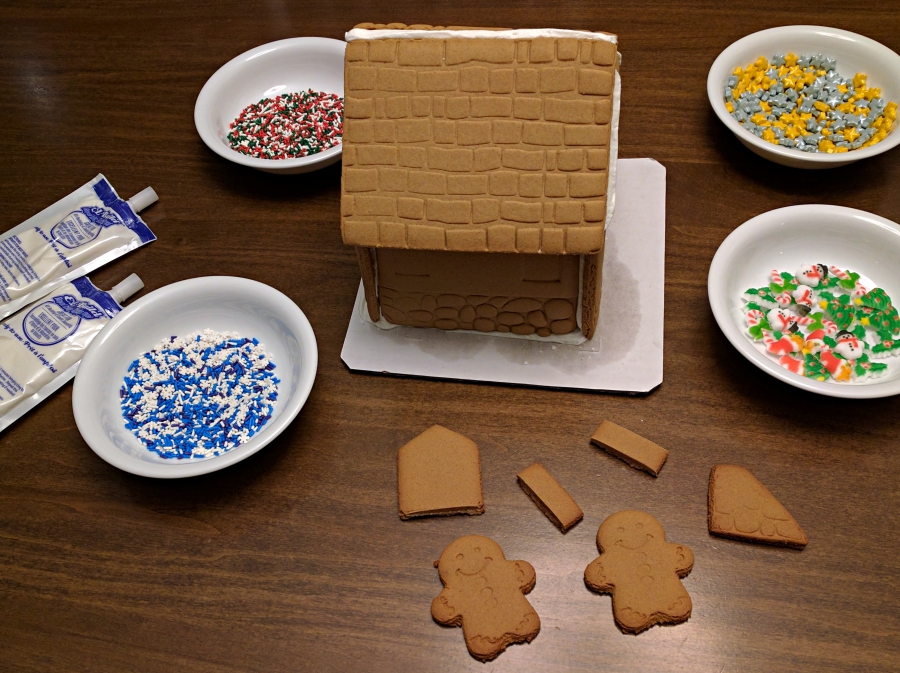 making a gingerbread house