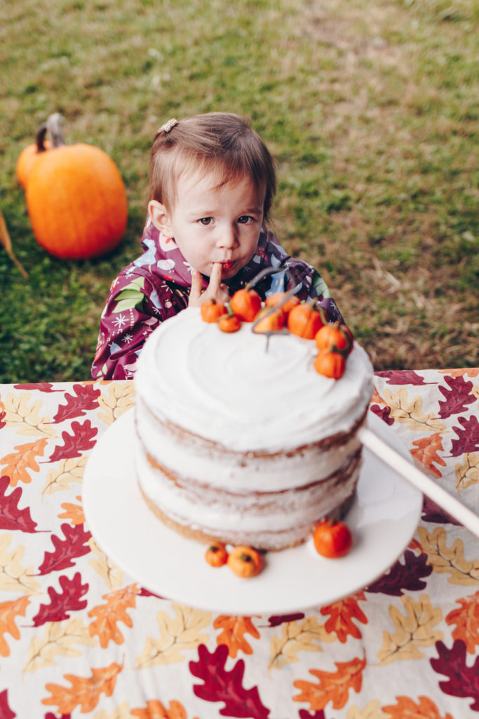 pumpkin patch birthday party, pumpkin themed cake, 