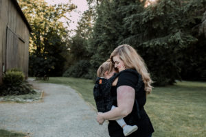 plus-size and baby wearing, Tula toddler carrier